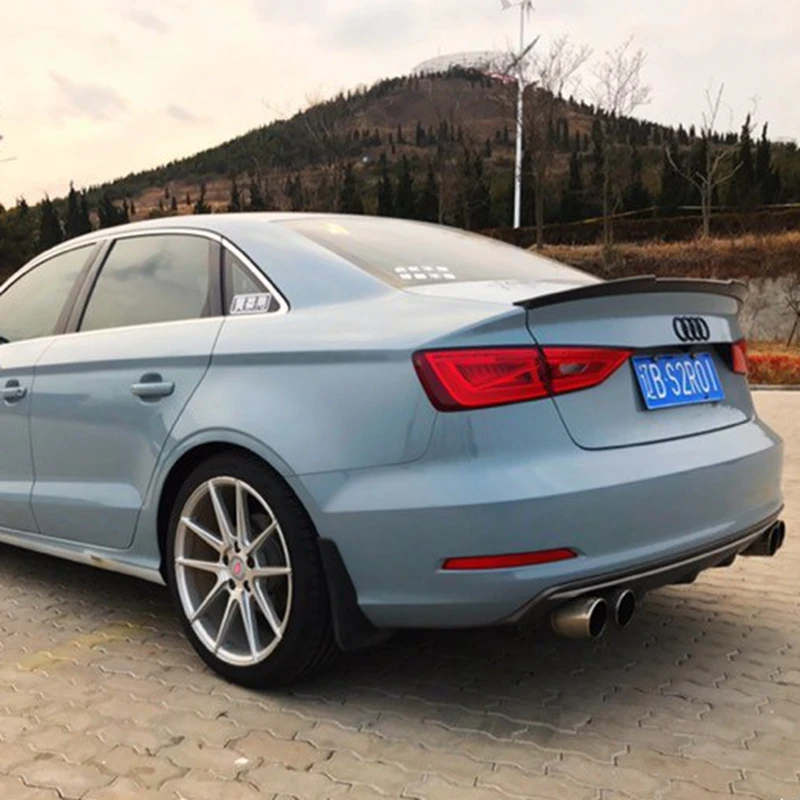 Автомобильный стиль для Audi A3 седан спойлер A3 S3 углеродное волокно задний спойлер багажник крыло стекло черная отделка для A3
