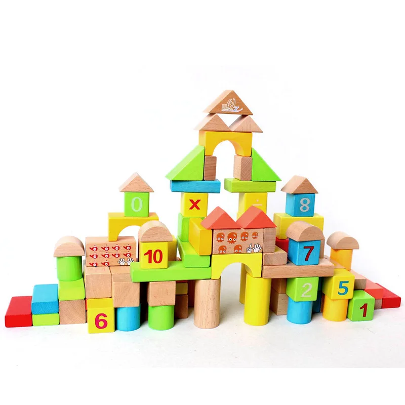 100pcs/set Math Calculations Wooden Block Children Early Education Toy