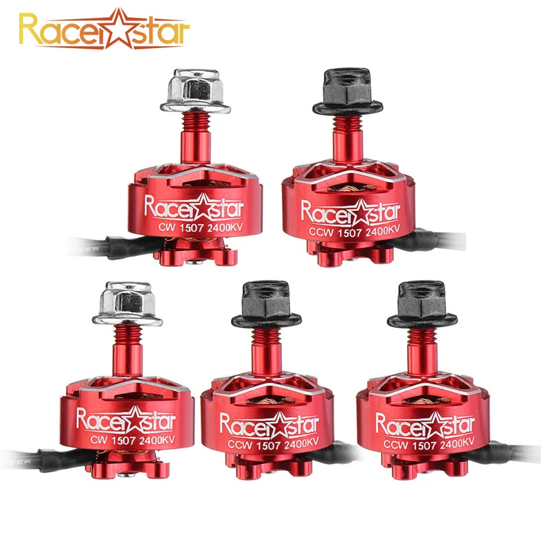 

5 PCS Racerstar SPROG X 1507 2400KV 3-6S CW & CCW Brushless Motor for Sprog Beginner RC Drone FPV Racing DIY Accessories
