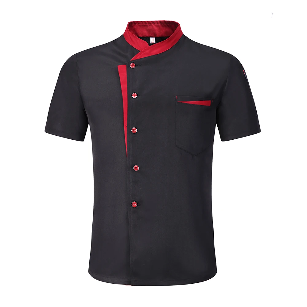 High Quality Unisex Short-sleeved Chef Uniform Apron Hat Summer Restaurant Hotel Hairdressers Salon Work Jacket Free Scarf Gift