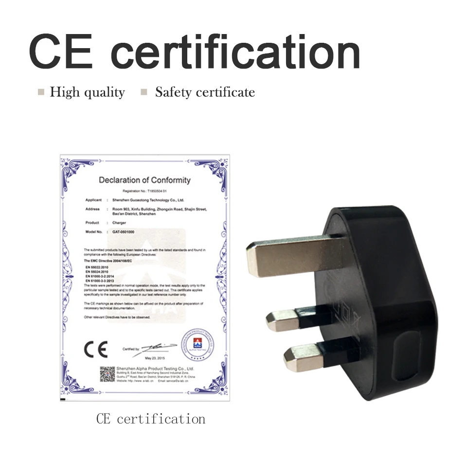 5V1A USB Charging CE Certified Mobile Phone Adapter UK Conversion Plug Travel in United Kingdom Ireland Singapore Maldives (2)