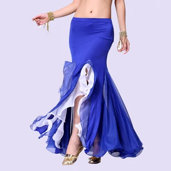 

Hot Sale Belly Dance Skirt Women Gypsy Skirt Indian Dance Wear Set Fantasia Fitness Feminine Rehearsal Fringe Dance Skirts Q3025