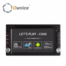 Ownice C500 Universal 2 din Android 6.0 Octa 8 Core Coches reproductor de DVD GPS Wifi BT Radio BT 2 GB RAM 32 GB ROM 4G SIM de la Red LTE