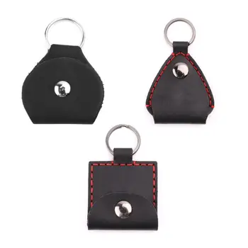 

Leather Electric Guitar Pick Holder Folk Pop Guitar Plectrum Case Bag Keyring