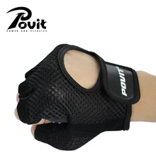 POVIT 1 пара бодибилдинг фитнес-перчатки Спортивная тренировка тяжелая атлетика перчатки для женщин/мужчин Кроссфит гантели упражнения тренажерный зал перчатки