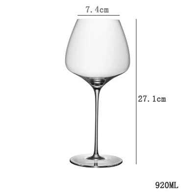 Высококачественный Хрустальный Бургундский красный винный Кубок для шампанского бокал с пузырьками для коктейля тюльпана для свадебной вечеринки стеклянная чашка посуда для напитков - Цвет: 920ml