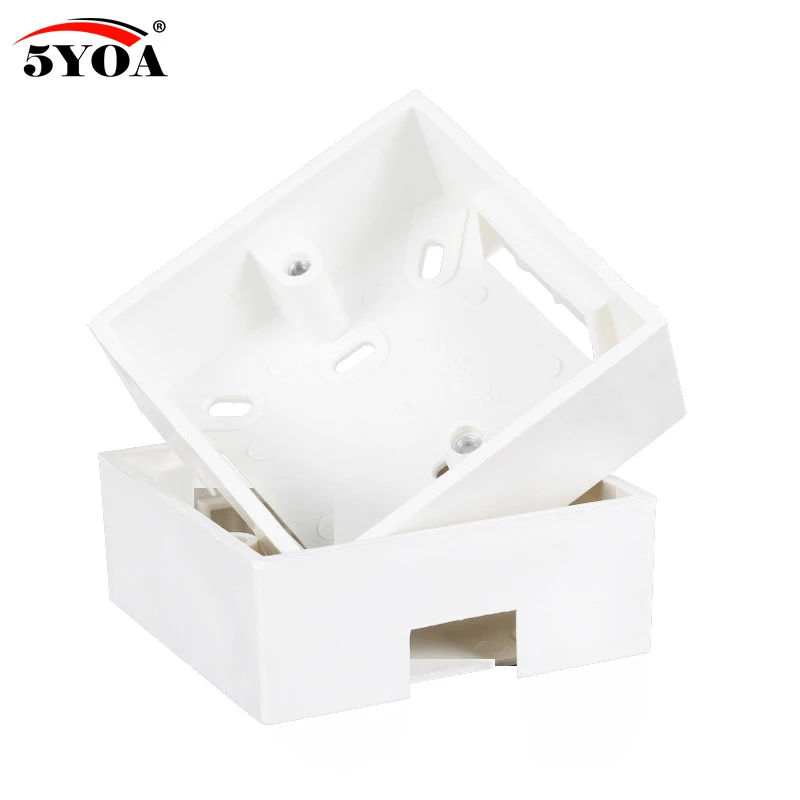 

5YOA 86 Box Mount Bottom Wall Switch Socket Switch-Base PVC Surface Outlet Junction Electrical Accessories Mounting Exit Button
