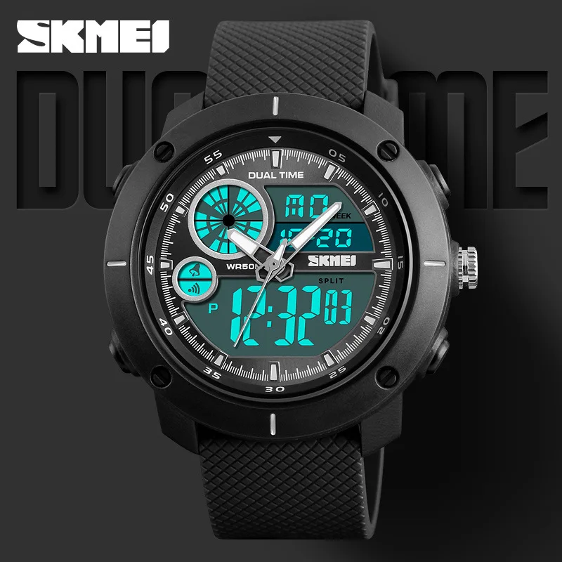 

New watch men sport fashion fitness sports men watch fitness luminous double show trend man clock popular waterproof men wristwa