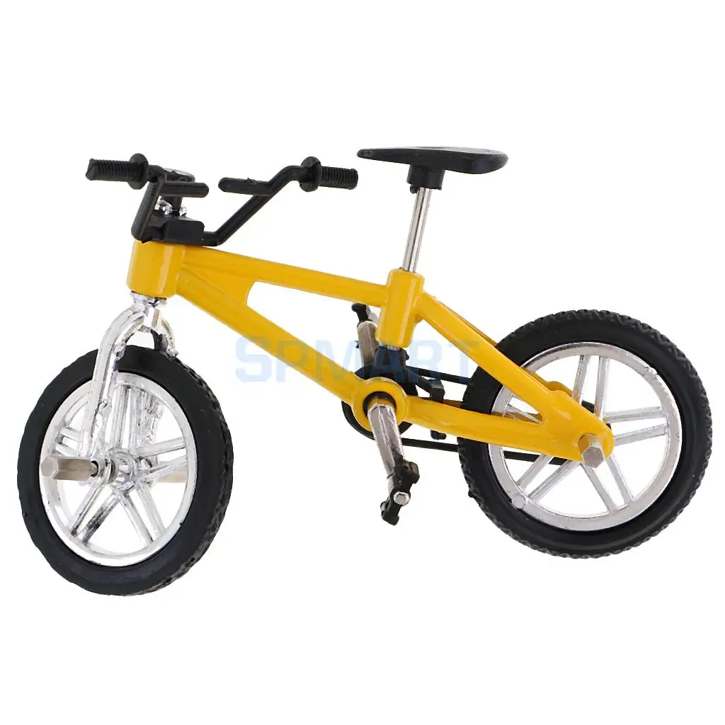 Сплав горный велосипед модель мини палец велосипед мальчик игрушка подарок зеленый и желтый