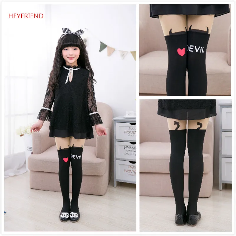 

HEYFRIEND Cute Children Baby Kids Girls Pantyhose Cartoon Patchwork Dancing Velvet Stocking For Girl Baby Tights With Kitty Cat