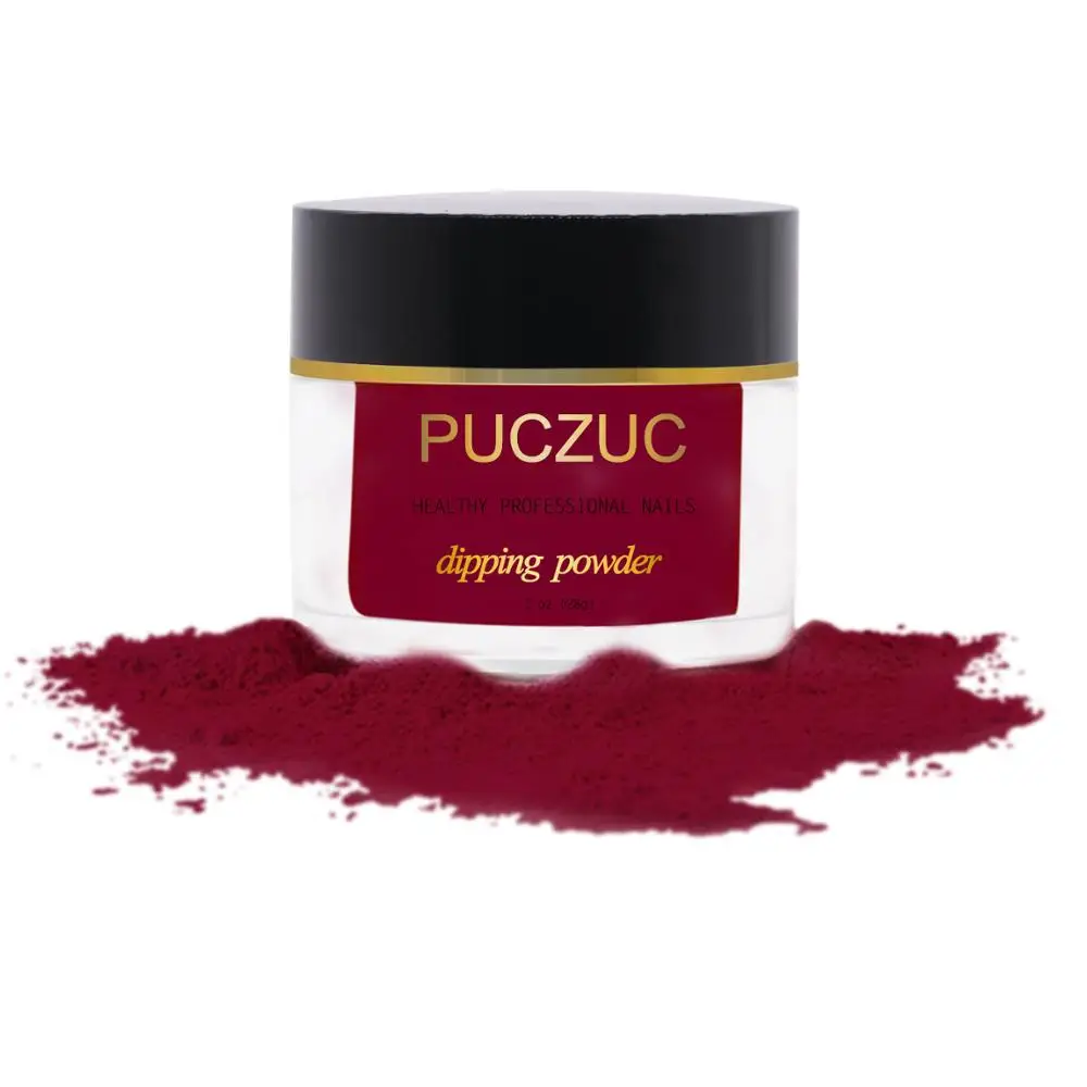 PUCZUC 1 OZ Full Set Dipping Powder Base Top Coat Kits DIY Dip Nail Powder Manicure Set Brush Saver Powder - Цвет: P011-1OZ