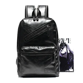 

092918 new hot yesetn men PU leather backpack student school bag