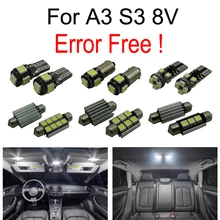 15 шт. Х СВЕТОДИОДНЫЕ Лампы Интерьер Свет Комплект Пакет для Audi A3 S3 8 В Sportback Quattro Седан Лимузин (2014 +)