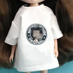 1 шт. 1/6 кукла аксессуары кукла Blyth одежда 30 см Кукла наряд мультяшная футболка для куклы Барби - Цвет: 6