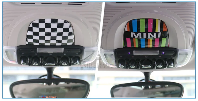 3D Car Interior Roof Reading Light Stickers Covers for Mini Cooper F56 F55 F54 F60 Countryman Accessories Car Styling (9)