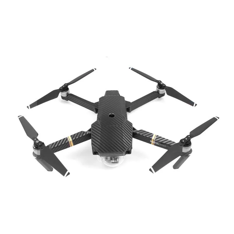 1 комплект черная водостойкая углеродная наклейка для дрона DJI Mavic Pro|Наклейки на