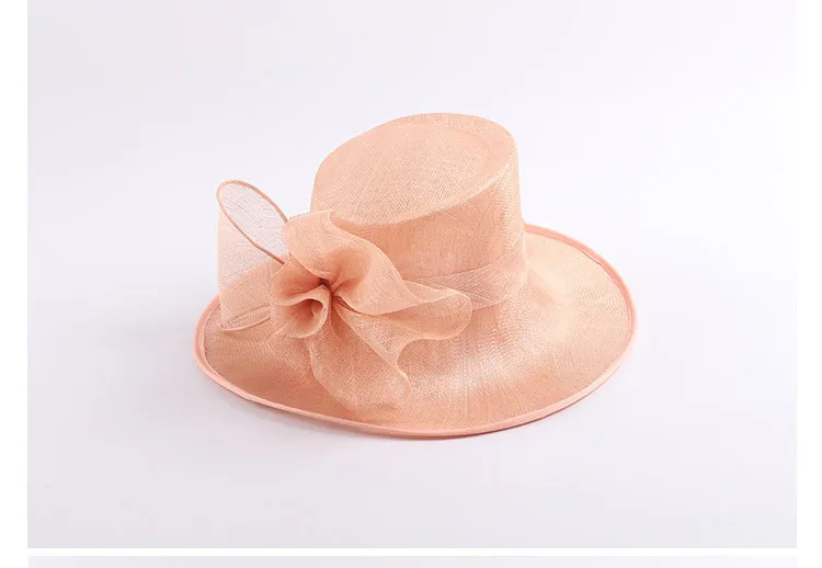 Mingli Tengda натуральные камбрические шляпки для невесты, чистая ручная монохромная шляпа для свадебной вечеринки, шляпа цвета слоновой кости, большой преувеличенный головной убор