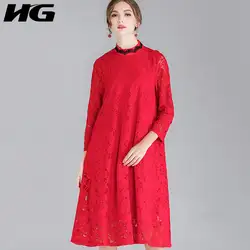 [HG] Кружева Свободные Для женщин Корея 2019 новые модные весенние Стенд воротник длинный рукав одноцветное Цвет печати выдалбливают
