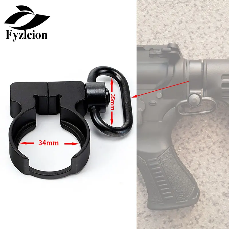 

Tactical .223/5.56 Carbines AR15 M4 Rifle QD Quick Detach Black End Plate Sling Swivel Adapter Mount for Hunting