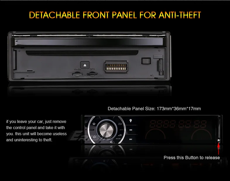 Best Erisin ES6590KD 1 Din 7 inch Wince 6.0 Car Audio System DVD GPS Player Radio DAB+ System 13