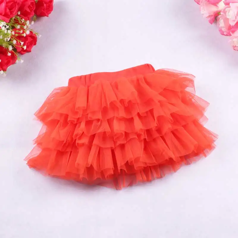 Одежда для маленьких девочек юбка-пачка принцессы Детская Праздничная балетная танцевальная одежда для девочек детская юбка-американка ярких цветов - Цвет: Оранжевый