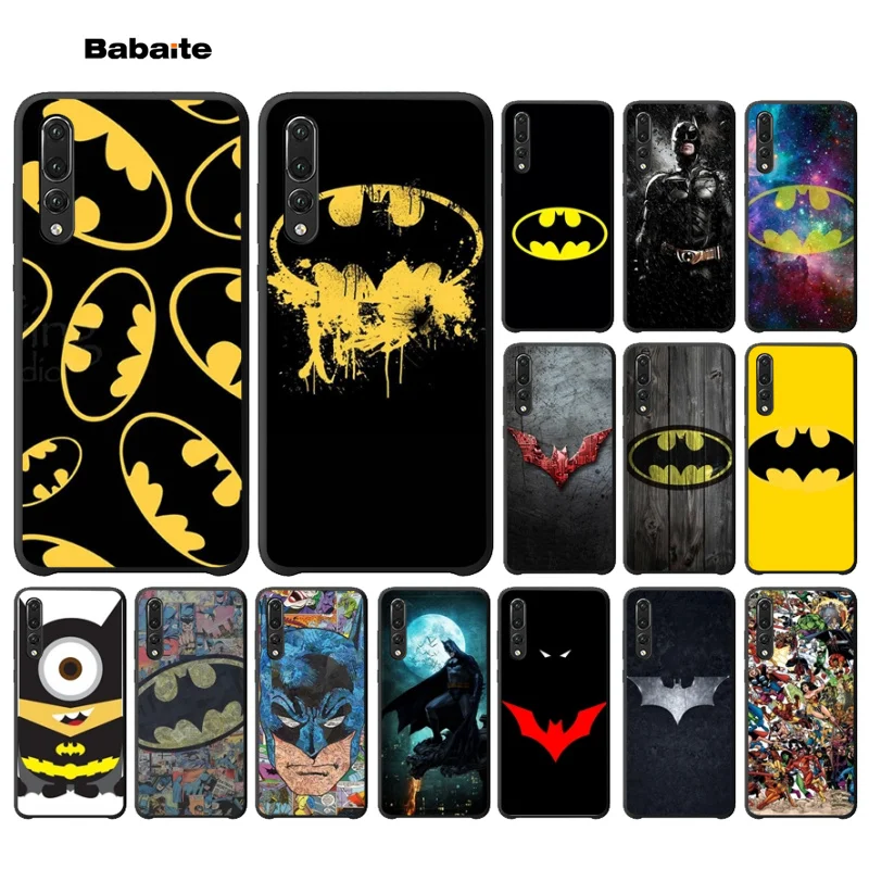 

Babaite super Batman Black TPU Soft Silicone Phone Case for Huawei NOVE3E P20 Pro Mate10 Lite P10 Plus Mate9 10 Honor 10 View 10