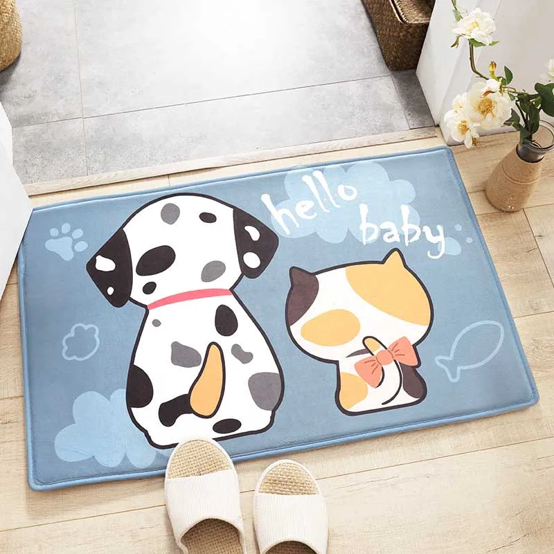Мультяшный фланелевый медленный мягкий коврик нескользящий коврик для пола домашний для спальни ванной комнаты 3D ковер для гостиной