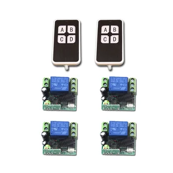 

2017 Convenient Household DC12V 1CH RF Wireless Remote Control 2 Transmitter & 4 Receiver Mini Size Control for Smart Home