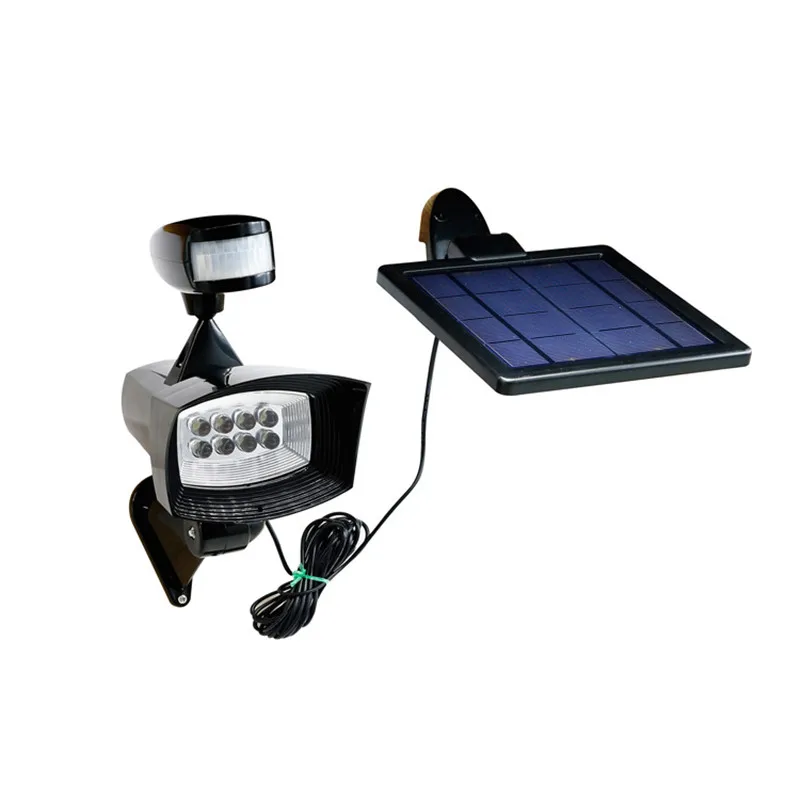 

Solar Panel Body Sensor Spot Light 8 led LED Home Wall Street Lamp Sunlight Infrared Energy Saving Garland Emergency Lighting