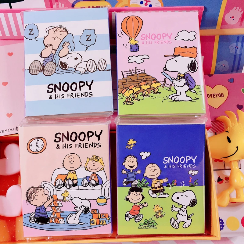 

SIXONE 20*4 Pages Rogue Dog Cartoon Four-fold Office Sticky Note Paper Cute Student Kawaii Stationery Notebook Memo Pad