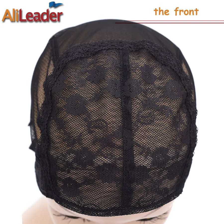 Factory Outlets XL/L/M/S Swiss Lace Wig Caps For Making Wigs With Adjustable Straps 10 Pcs/Lot Black Hair Wig Net Weaving Caps