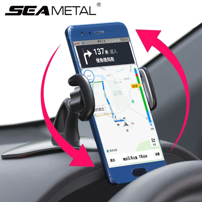 

Car Mobile Phone Support Cell Phone Holder Universal Dashboard GPS Navigation 360 Degree Rotation Mount Holder Clip Car Goods