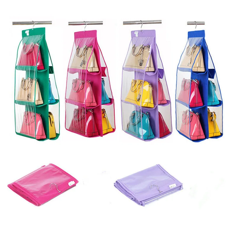 Buy 6 Pocket PVC Storage Bag Organizador Hanging Bags