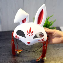 Маскарадная маска с рисунком кролика для рождественской вечеринки, Маскарадная маска с кисточками и колокольчиками для взрослых и детей, карнавальный костюм