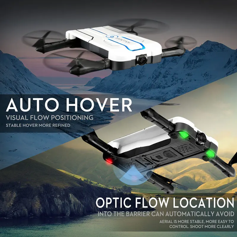 

Quadcopter UAV Drone Aircraft Optical Positioning Auto-Follow 2.0MP 4 Channel APP Remote Wireless Altitude Hold Foldable WiFi