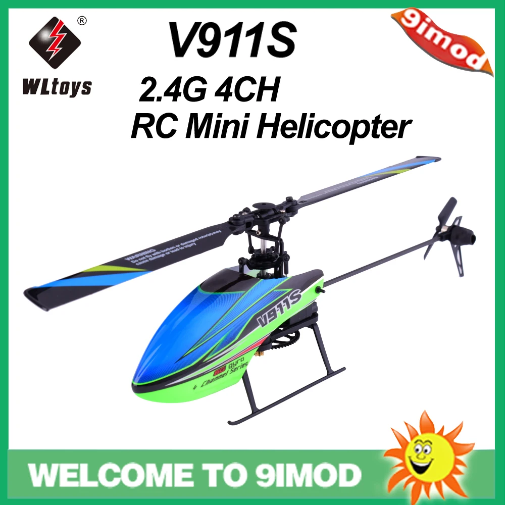 Оригинальный WLtoys V911S 2 4G 4CH 6 Aixs гироскоп с одним лезвием без Flybarless RC Мини