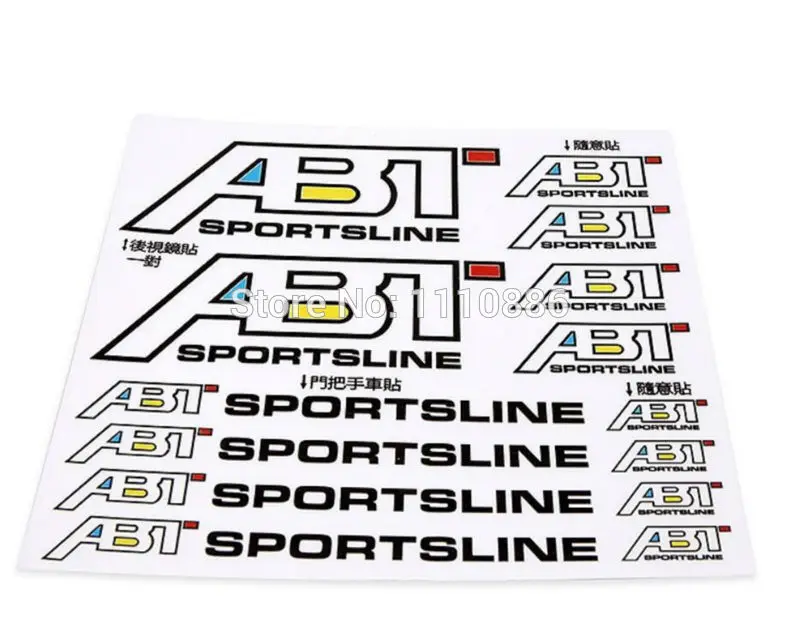 

Newest Car Styling ABT Decal Decoration Rear Mirror Handle Stickers for VW Volkswagen Audi ABT A1 A3 A4 A5 A6 A7 TT R8 Q3 Q5 Q7