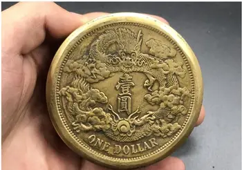 

The "scholar's four jewels" study activities antique old copper cartridge brass cartridge round round antique cartridge