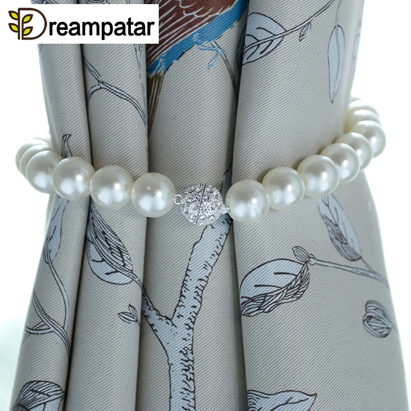 

Modern Imitation Pearl Simple Curtain Magnetic Buckle Straps Buckle Wild Free Installation Punch Curtain Buckle BD122A