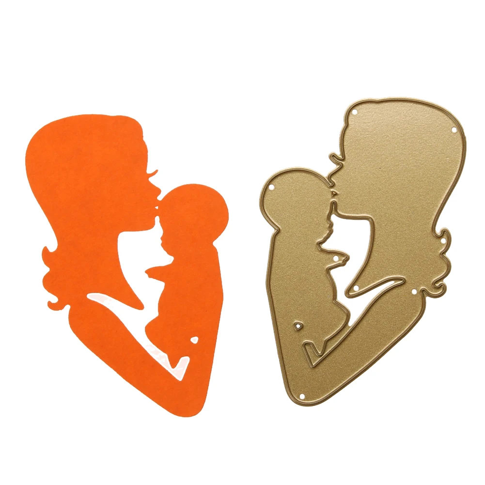 

Mom Kiss Baby Stencils Metal Cutting Die for DIY Scrapbooking Album Decorative Embossing Folder Paper Cards