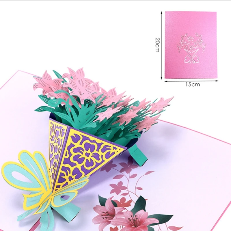  Birthday Wedding Invitation 3D Pop Up Card New Greeting Cards Handmade - 32893920991