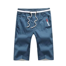 Летние и осенние эластичные шорты для мужчин, прямые шорты с коротким карманом, хлопковые повседневные шорты разных цветов на выбор