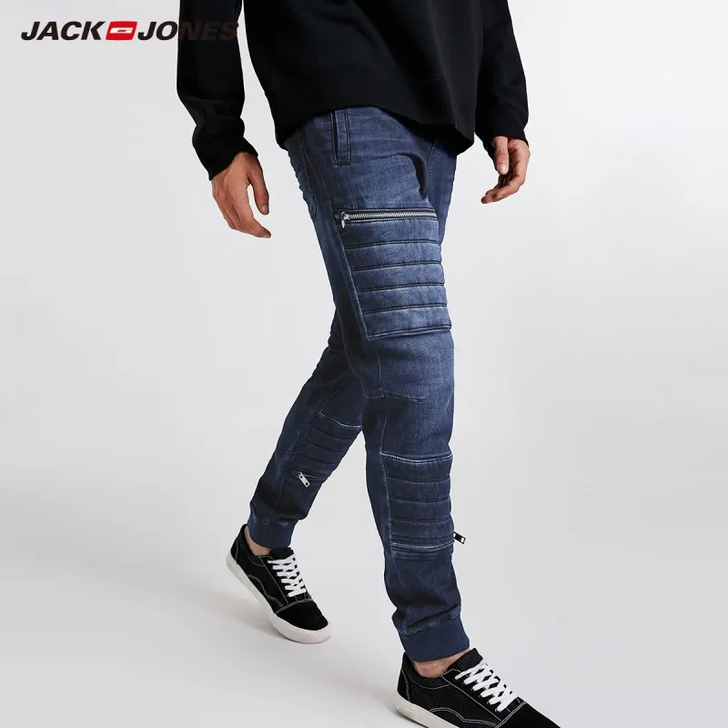 JackJones мужские осенние модные с низким вырезом зауженные ноги удобные джинсы на молнии 218332556