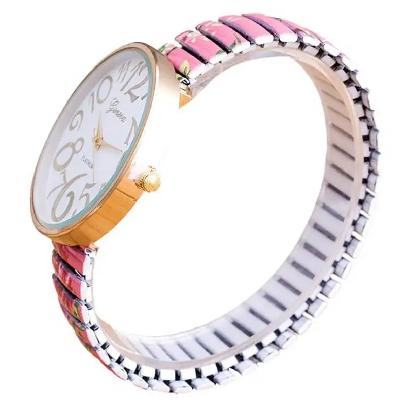Лидер продаж Сказочный роскошный женский эластичный браслет с цветочным узором кварцевые наручные часы relojes mujer Прямая поставка