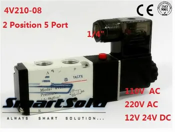 

Free Shipping single coil solenoid valve 4V210-08 Port 1/4