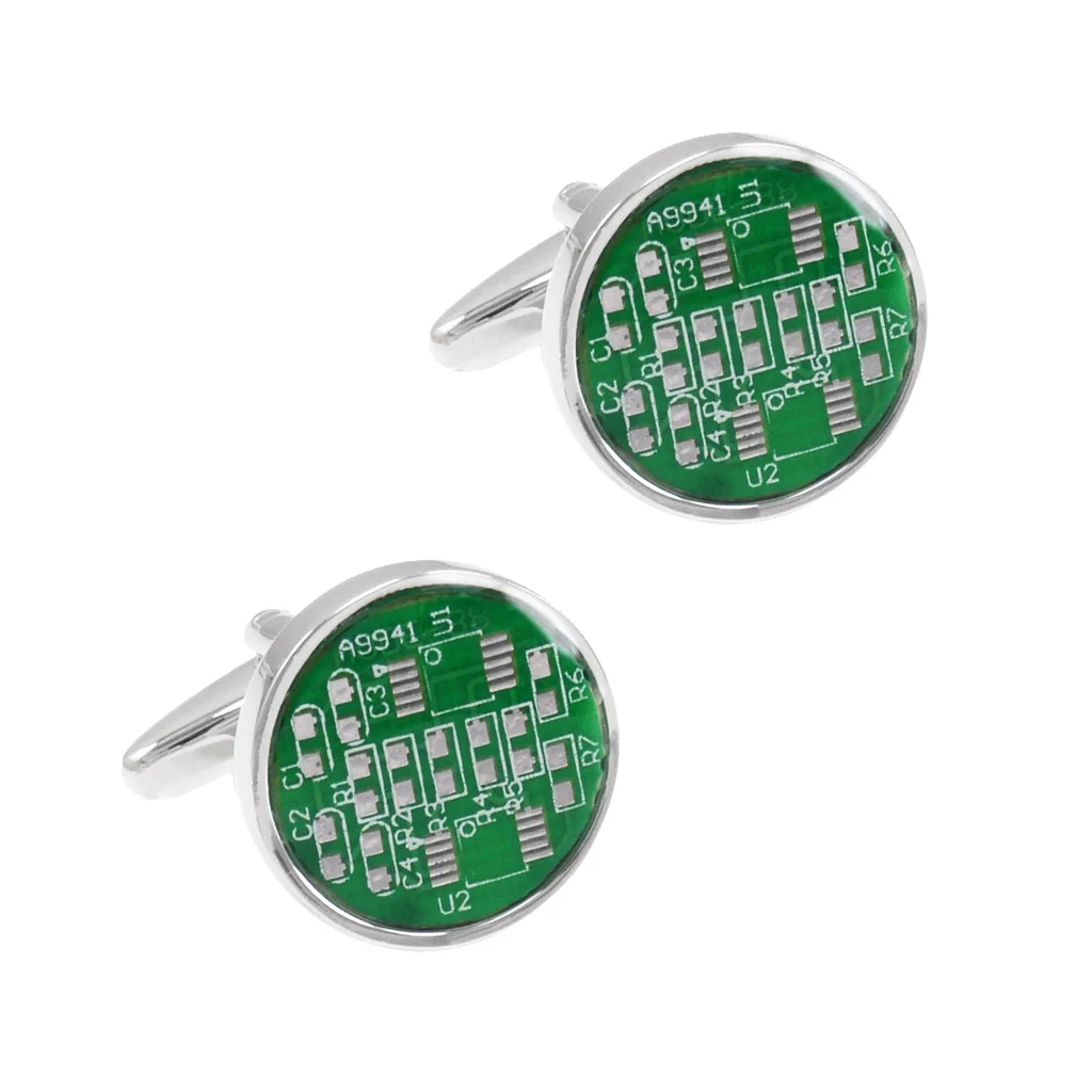 手作りカフスラウンドガラスタイルカフスコンピュータグリーン回路ボード Cuff Links Cufflinks Cufflinkscomputer Cufflinks Aliexpress