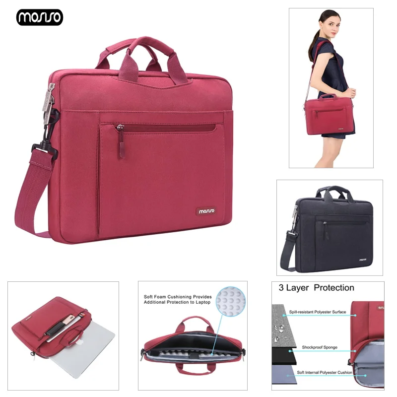 

MOSISO Laptop Bag Sleeve 13.3 inch Waterproof Laptop Shoulder Bag For Macbook Air 13 Pro 13 Case Computer Handbag For Women Men