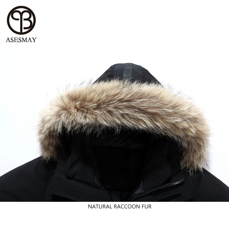 Asesmay 2019 Новое поступление брендовый мужской пуховик мужские зимние пальто