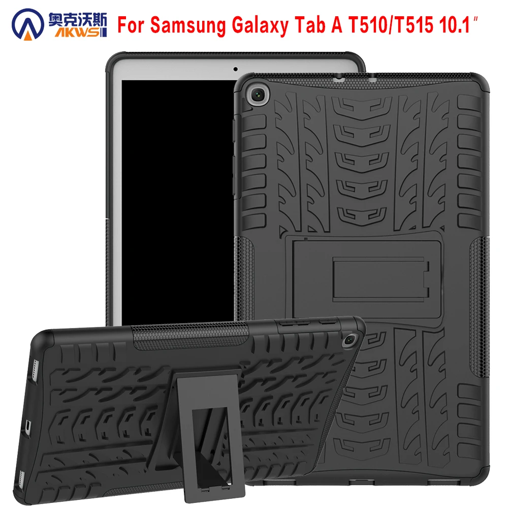 

Hard Rubber tablet Case For Samsung Galaxy Tab A 10.1 2019 SM-T515/ T510 Rugged case folio stand cover case