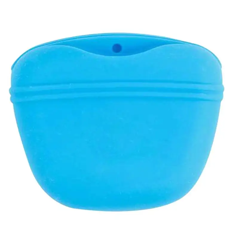 Outdoor Silicone Training Pocket Waist Bags Pet Food Snack Pouch Pocket Dogs Training Bags Blue/Green/Yellow 12.5*10.5*4cm